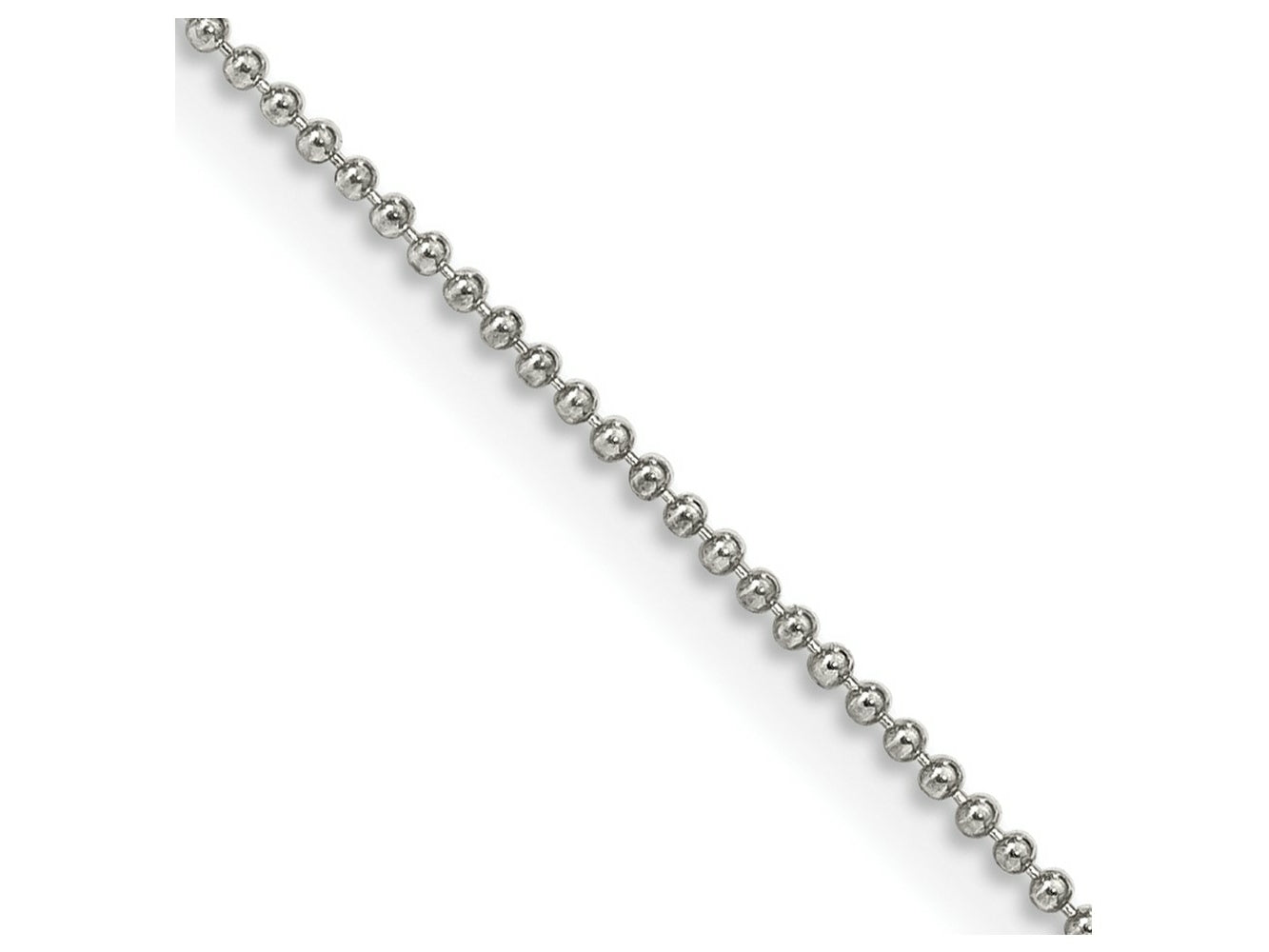 FJC Finejewelers 925 Sterling Silver Ball Beaded Chain 18 Inches x 1 mm