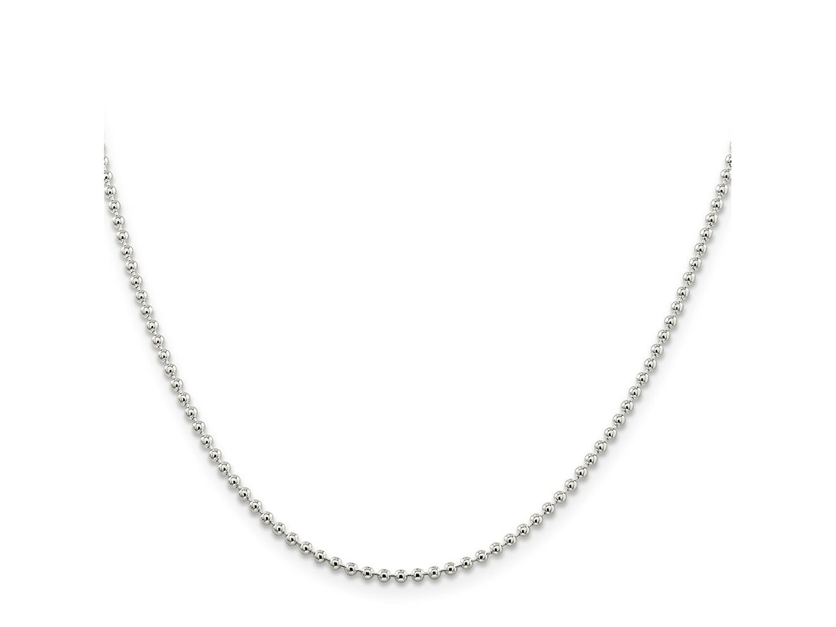 FJC Finejewelers 925 Sterling Silver Ball Beaded Chain 20 Inches x 2 mm