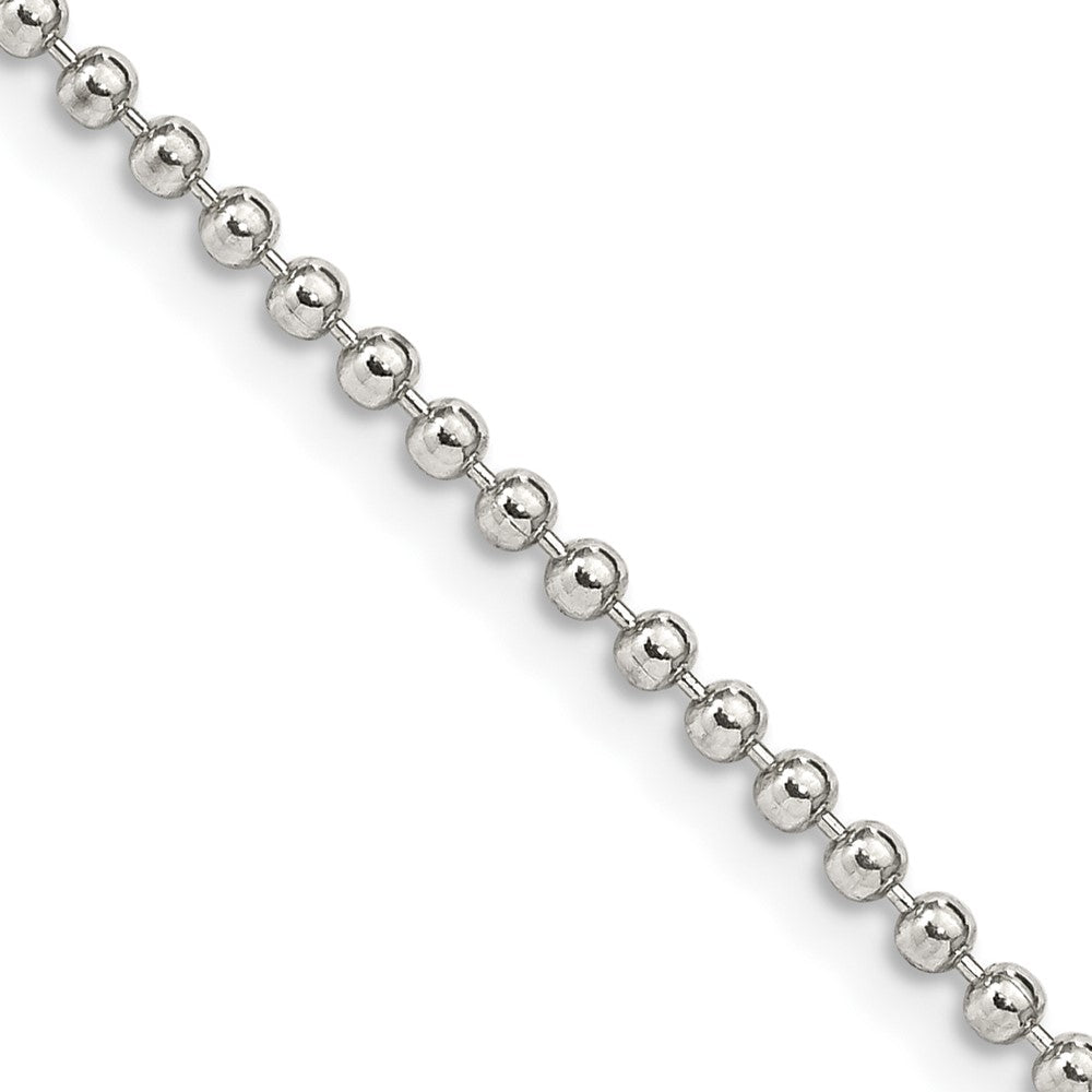 FJC Finejewelers 925 Sterling Silver Ball Beaded Chain 26 Inches x 2 mm