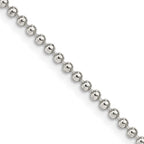 FJC Finejewelers 925 Sterling Silver Ball Beaded Chain 30 Inches x 2 mm