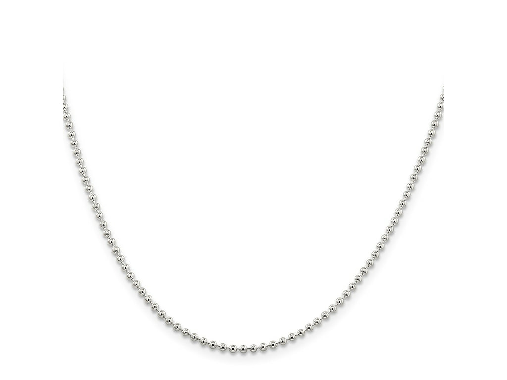 FJC Finejewelers 925 Sterling Silver Ball Beaded Chain 30 Inches x 2 mm
