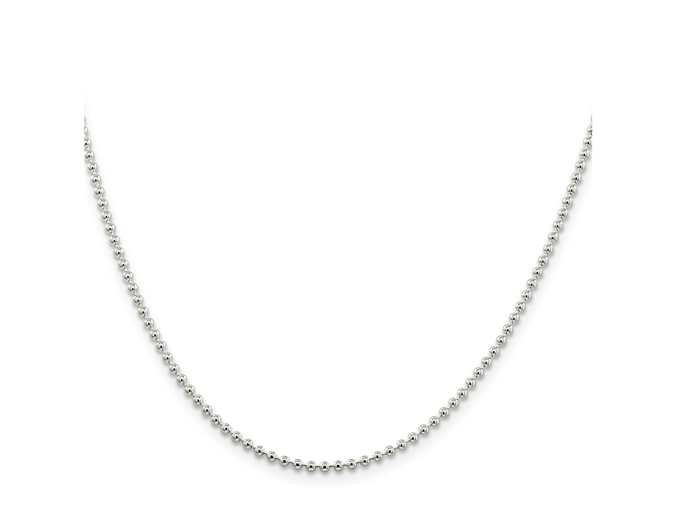 FJC Finejewelers 925 Sterling Silver Ball Beaded Chain 30 Inches x 2 mm