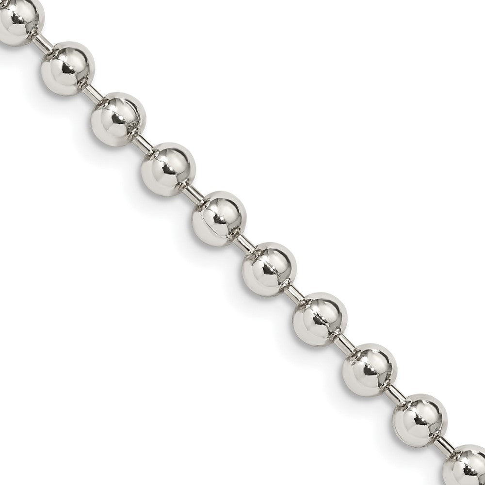 FJC Finejewelers 925 Sterling Silver Ball Beaded Chain 20 Inches x 4 mm