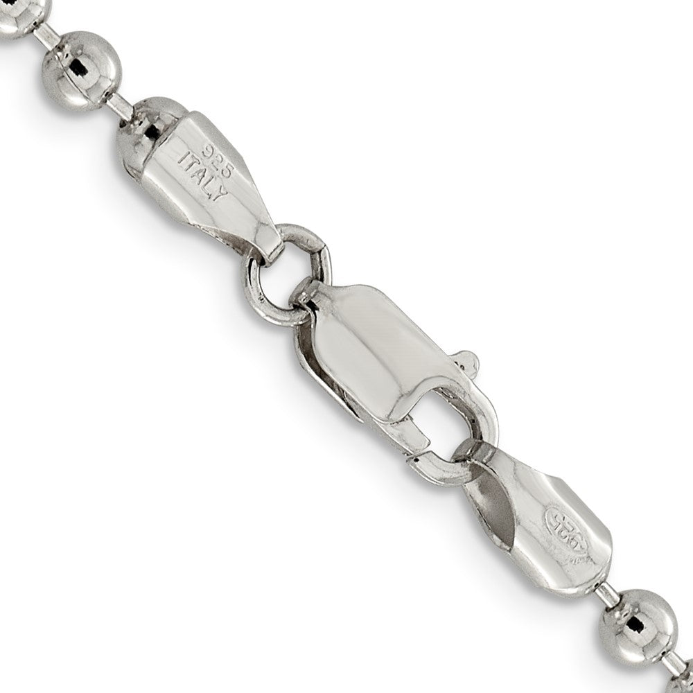 FJC Finejewelers 925 Sterling Silver Ball Beaded Chain 24 Inches x 4 mm