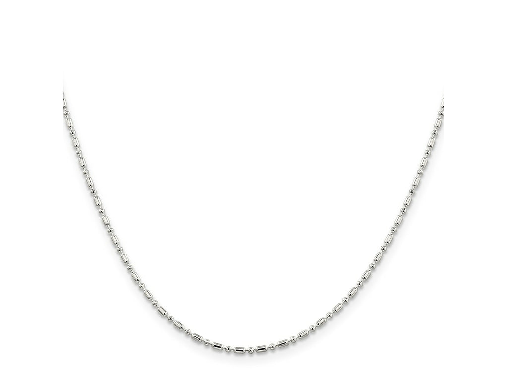 FJC Finejewelers 925 Sterling Silver Ball Fancy Beaded Chain 20 Inches x 1.5 mm
