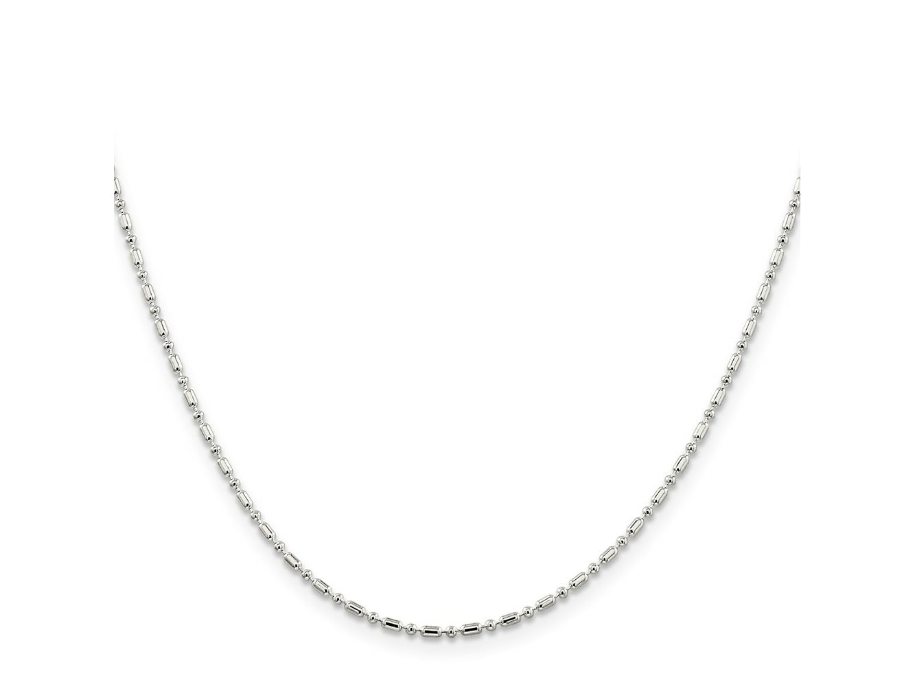 FJC Finejewelers 925 Sterling Silver Ball Fancy Beaded Chain 20 Inches x 1.5 mm