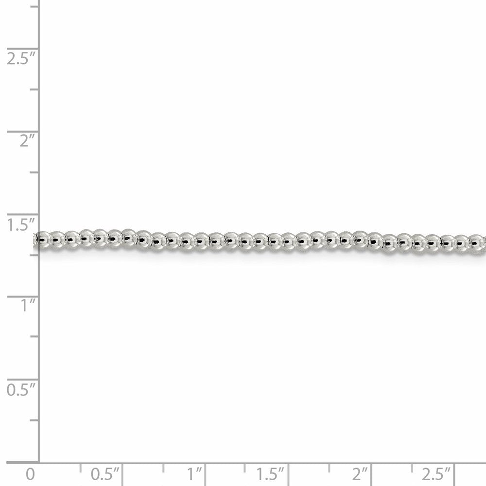 FJC Finejewelers 925 Sterling Silver Ball Beads on Box Chain 18 Inches x 3 mm