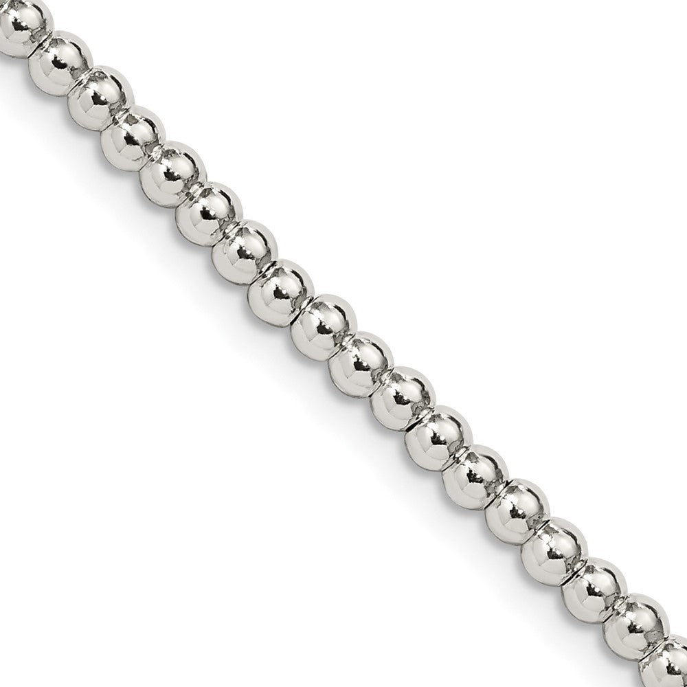 FJC Finejewelers 925 Sterling Silver Ball Beads on Box Chain 20 Inches x 3 mm