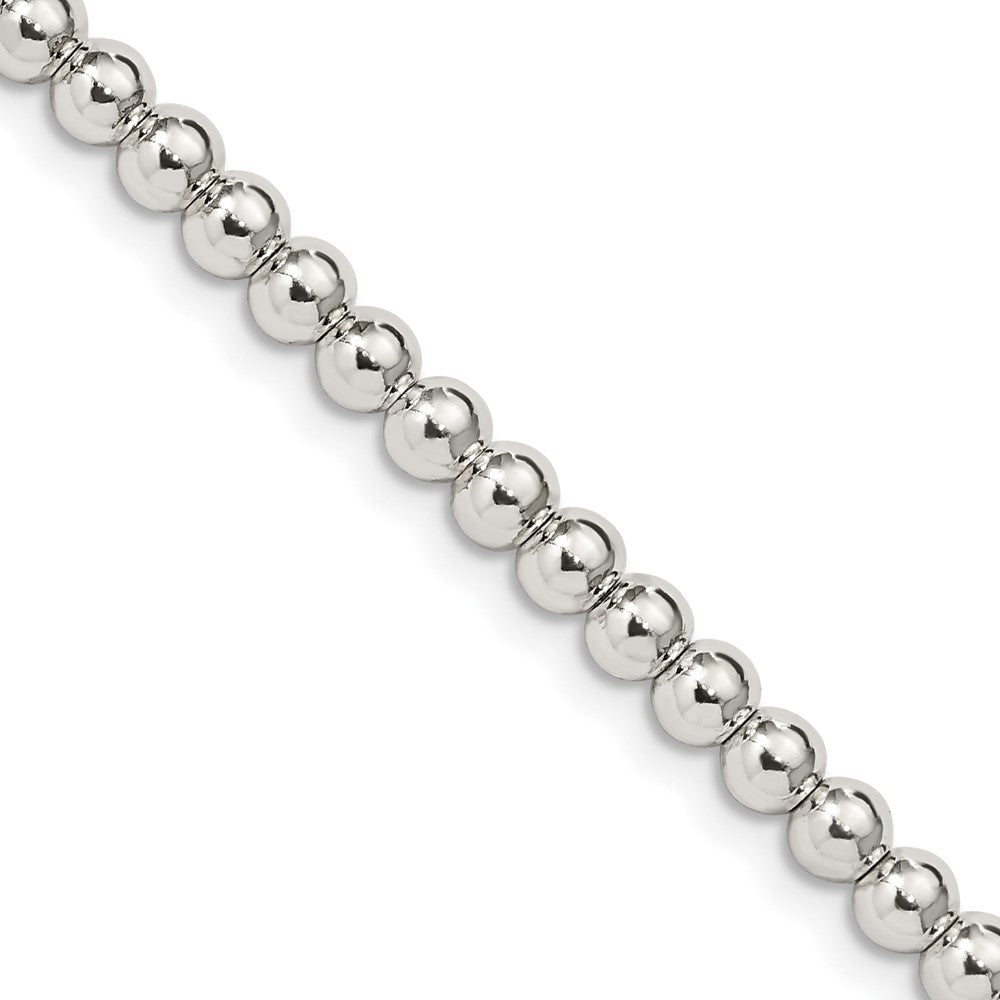 FJC Finejewelers 925 Sterling Silver Ball Beads on Box Chain 18 Inches x 4 mm