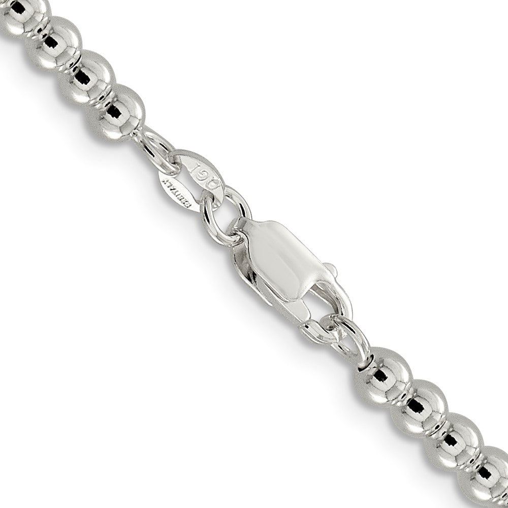 FJC Finejewelers 925 Sterling Silver Ball Beads on Box Chain 20 Inches x 4 mm