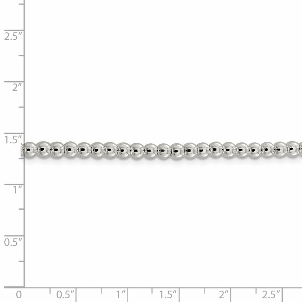 FJC Finejewelers 925 Sterling Silver Ball Beads on Box Chain 20 Inches x 4 mm