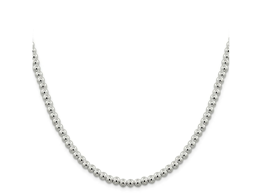 FJC Finejewelers 925 Sterling Silver Ball Beads on Box Chain 18 Inches x 5 mm
