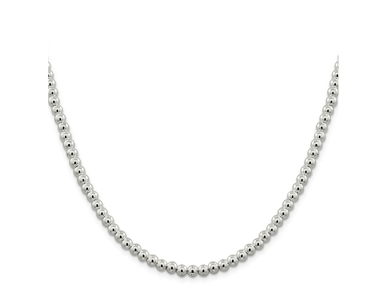 FJC Finejewelers 925 Sterling Silver Ball Beads on Box Chain 18 Inches x 5 mm