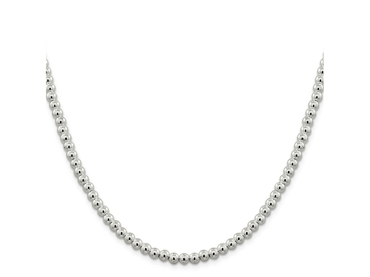 FJC Finejewelers 925 Sterling Silver Ball Beads on Box Chain 20 Inches x 5 mm