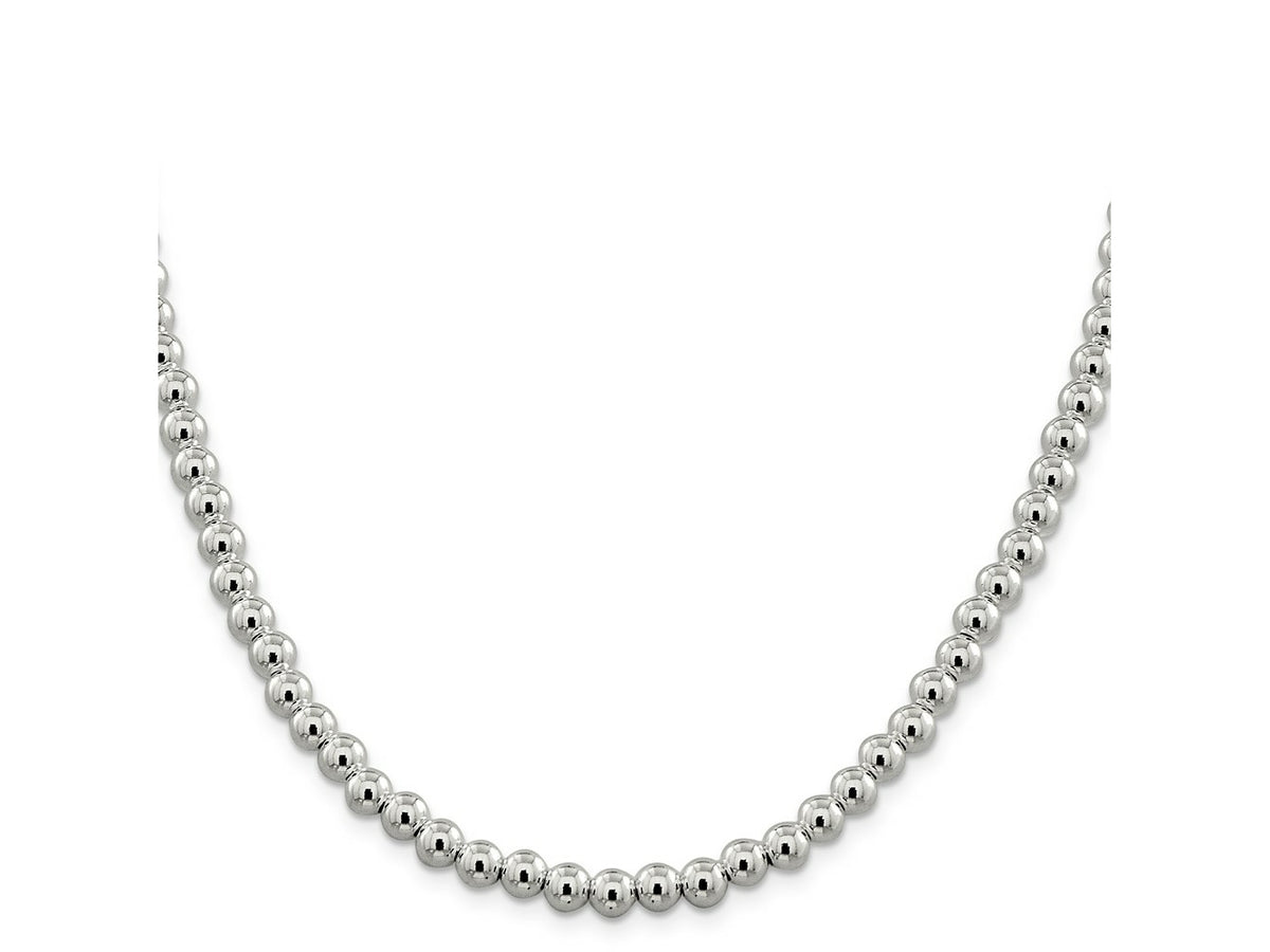 FJC Finejewelers 925 Sterling Silver Ball Beads on Box Chain 20 Inches x 6.1 mm