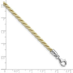 FJC Finejewelers 925 Sterling Silver Rhodium Plated 18inch Cream Satin Cord Necklace 18 Inches x 4 mm