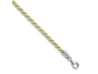 FJC Finejewelers 925 Sterling Silver Rhodium Plated 18inch Cream Satin Cord Necklace 18 Inches x 4 mm