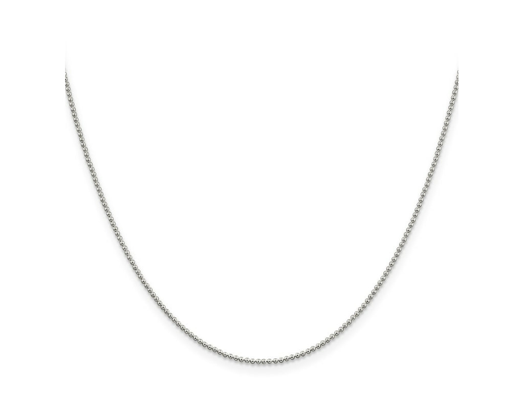 FJC Finejewelers 925 Sterling Silver Ball Beaded Chain 20 Inches x 1.25 mm