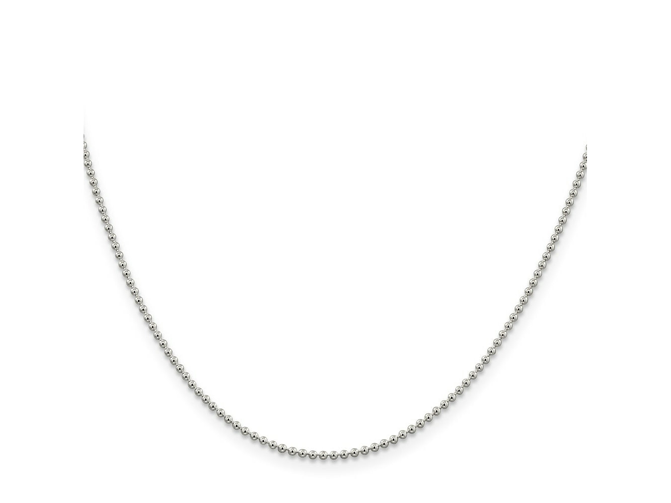 FJC Finejewelers 925 Sterling Silver Ball Beaded Chain 18 Inches x 1.5 mm