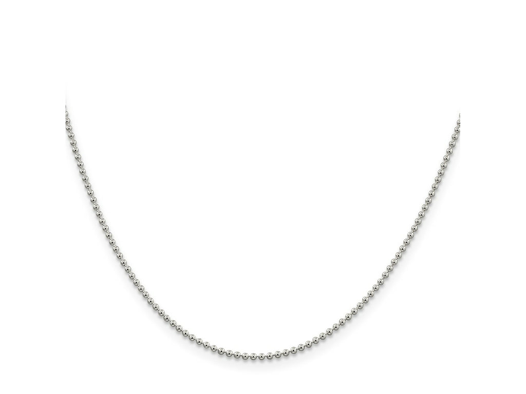 FJC Finejewelers 925 Sterling Silver Ball Beaded Chain 20 Inches x 1.5 mm