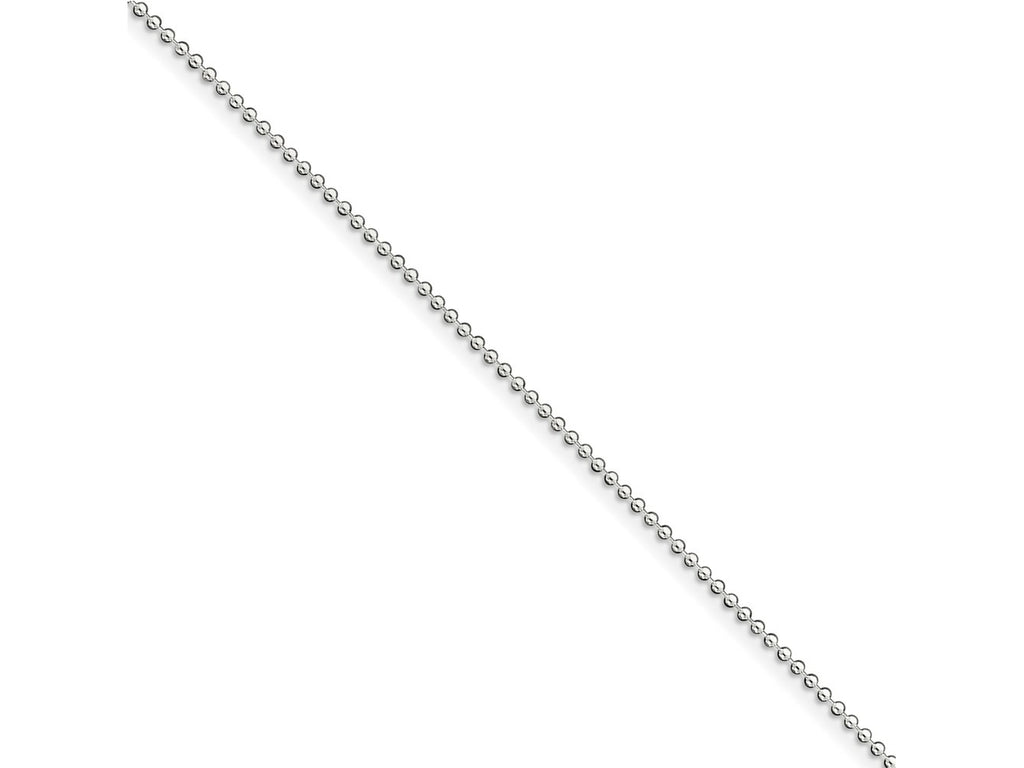 FJC Finejewelers 925 Sterling Silver Ball 1.5mm Beaded Chain Anklet 9 Inches x 1 mm