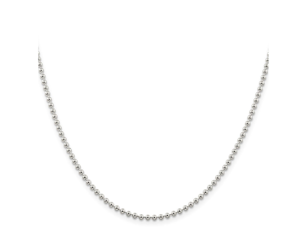 FJC Finejewelers 925 Sterling Silver Ball Beaded Chain 18 Inches x 2.35 mm