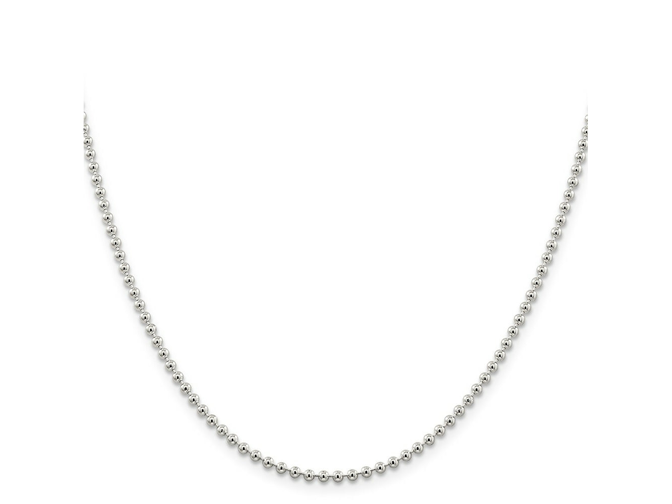 FJC Finejewelers 925 Sterling Silver Ball Beaded Chain 20 Inches x 2.35 mm