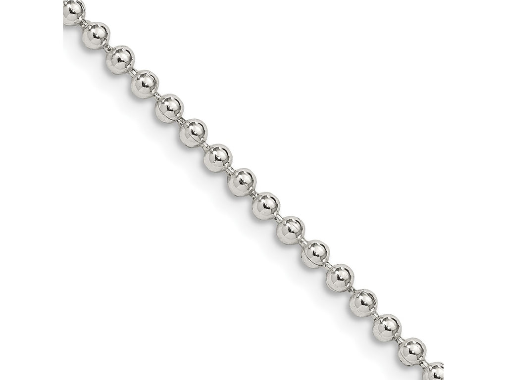FJC Finejewelers 925 Sterling Silver Ball Beaded Chain 26 Inches x 2.35 mm