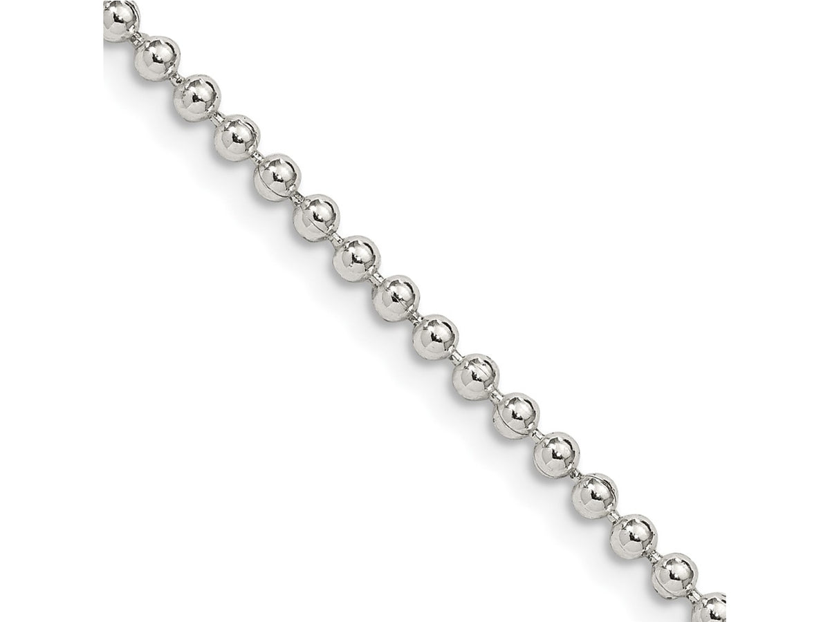 FJC Finejewelers 925 Sterling Silver Ball Beaded Chain 26 Inches x 2.35 mm