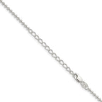 FJC Finejewelers 925 Sterling Silver Ball Beaded Chain with 2in ext. 18 Inches x 2.35 mm