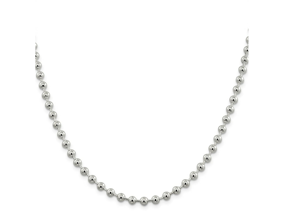 FJC Finejewelers 925 Sterling Silver Ball Beaded Chain 18 Inches x 5 mm