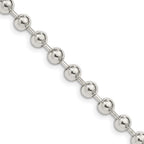 FJC Finejewelers 925 Sterling Silver Ball Beaded Chain 24 Inches x 5 mm