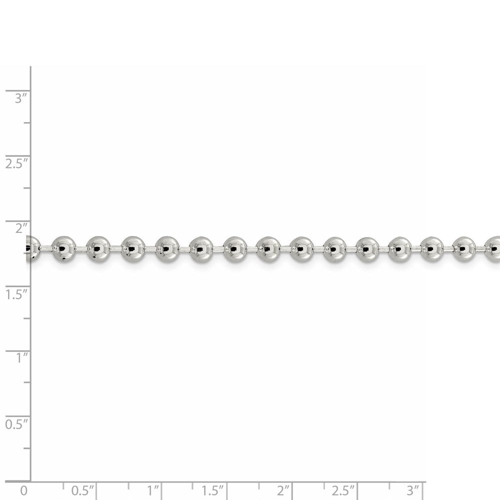 FJC Finejewelers 925 Sterling Silver Ball Beaded Chain 24 Inches x 5 mm