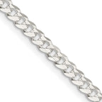 FJC Finejewelers 925 Sterling Silver Flat Curb Chain 16 Inches x 3.8 mm