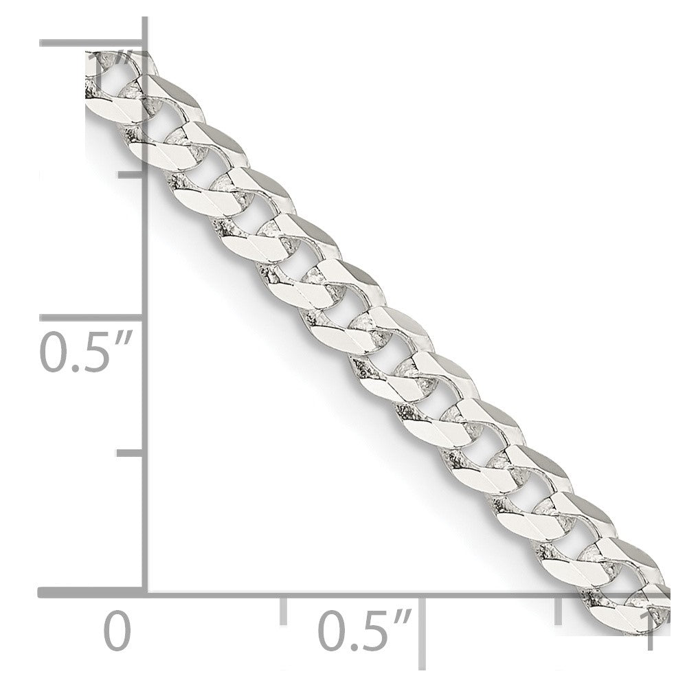 FJC Finejewelers 925 Sterling Silver Flat Curb Chain 18 Inches x 3.8 mm