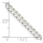 FJC Finejewelers 925 Sterling Silver Flat Curb Chain Bracelet 7 Inches x 3.8 mm