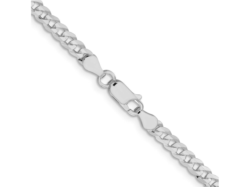 FJC Finejewelers 925 Sterling Silver Flat Curb Chain Bracelet 7 Inches x 3.8 mm
