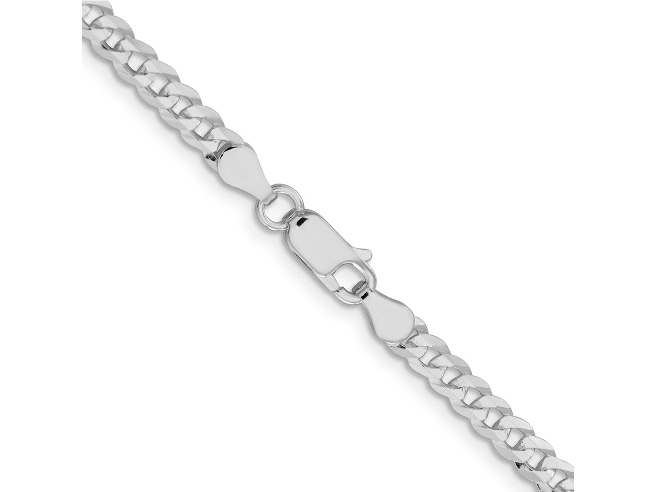FJC Finejewelers 925 Sterling Silver 3.8mm Flat Curb Chain Ankle Bracelet 9 Inches x 3 mm