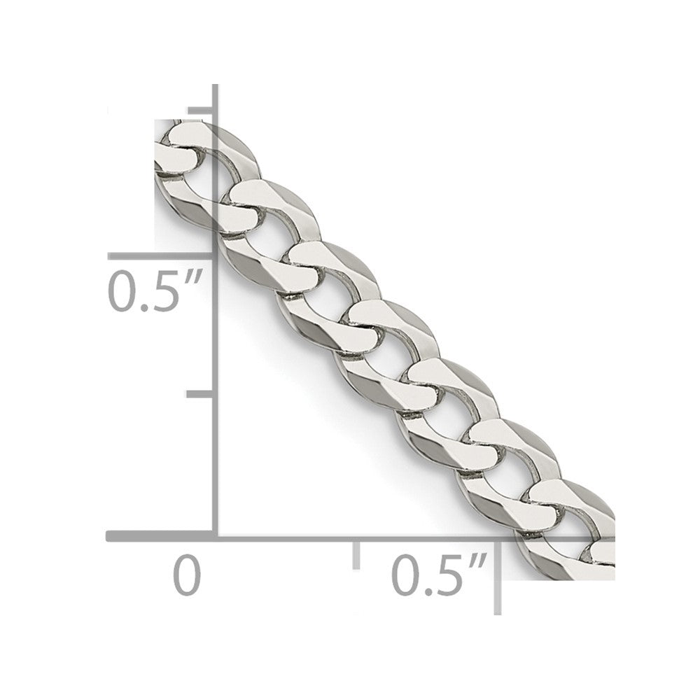 FJC Finejewelers 925 Sterling Silver Flat Curb Chain 20 Inches x 4.5 mm
