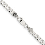 FJC Finejewelers 925 Sterling Silver Flat Curb Chain 30 Inches x 4.5 mm