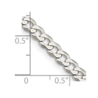 FJC Finejewelers 925 Sterling Silver Flat Curb Chain 30 Inches x 4.5 mm
