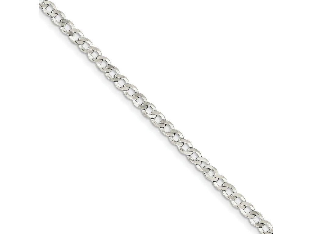 FJC Finejewelers 925 Sterling Silver Flat Curb Chain Bracelet 7 Inches x 4.5 mm