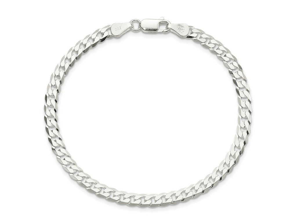 FJC Finejewelers 925 Sterling Silver Flat Curb Chain Bracelet 8 Inches x 4.5 mm