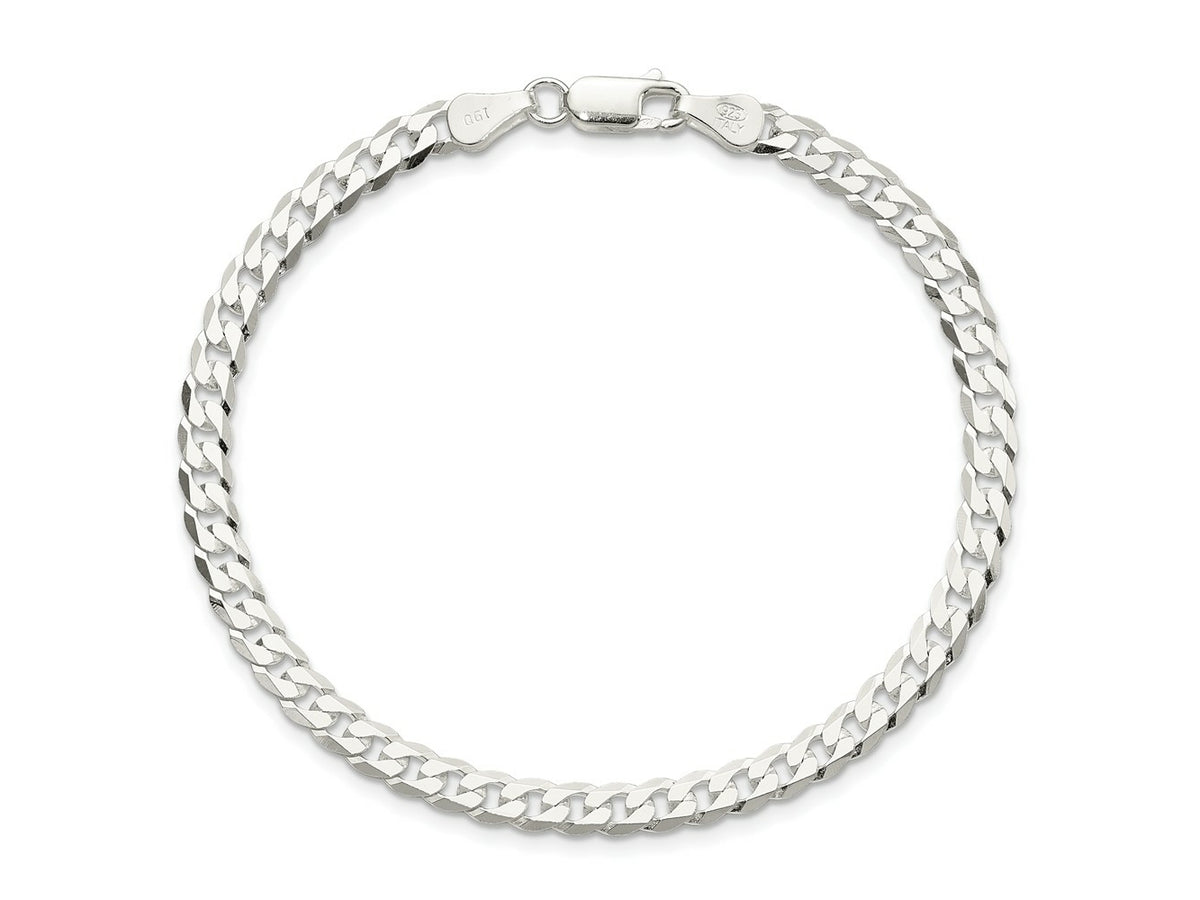 FJC Finejewelers 925 Sterling Silver Flat Curb Chain Bracelet 8 Inches x 4.5 mm