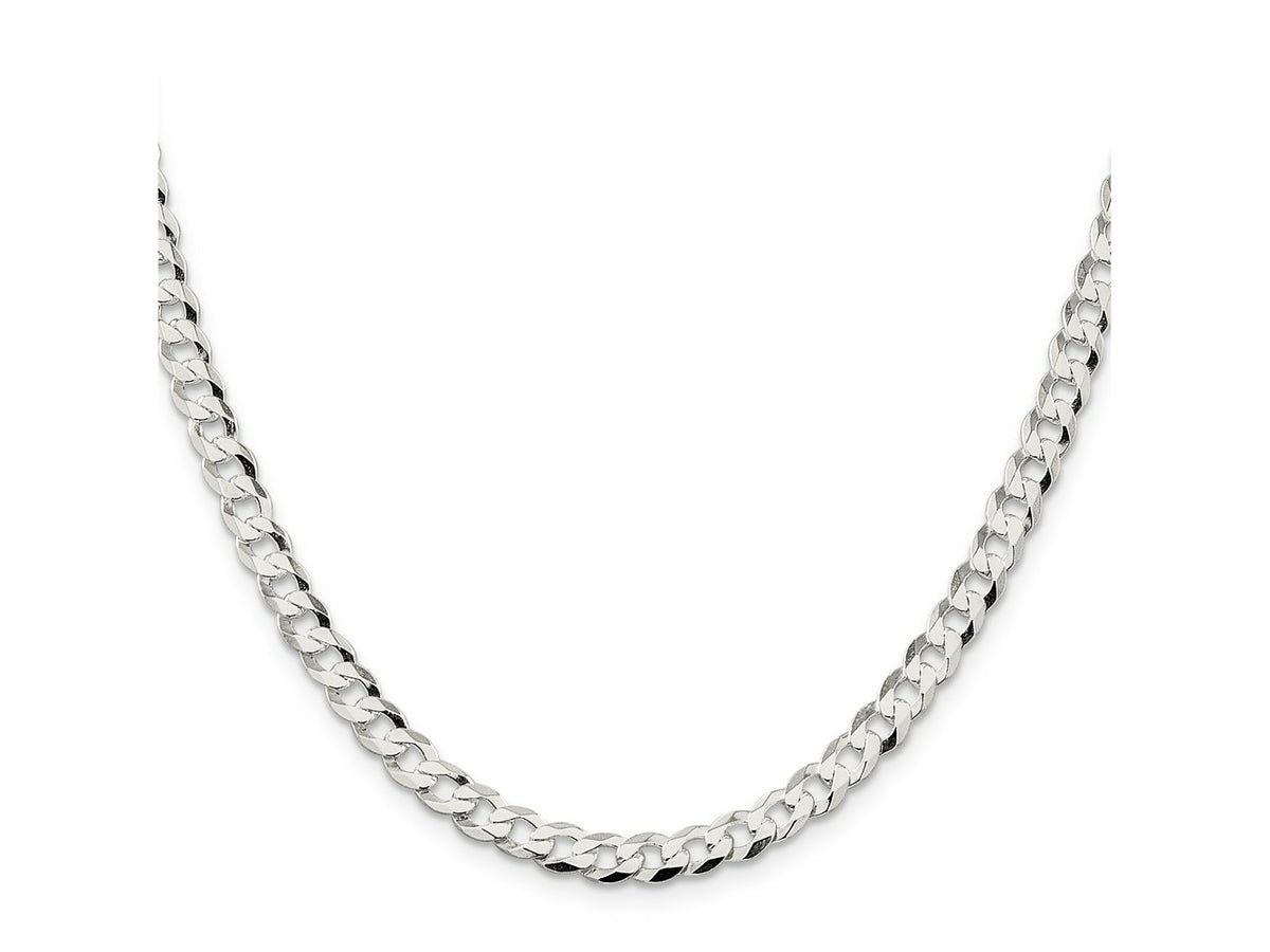 FJC Finejewelers 925 Sterling Silver Flat Curb Chain 30 Inches x 5.75 mm