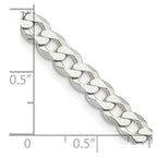 FJC Finejewelers 925 Sterling Silver Flat Curb Chain Bracelet 7 Inches x 5.75 mm