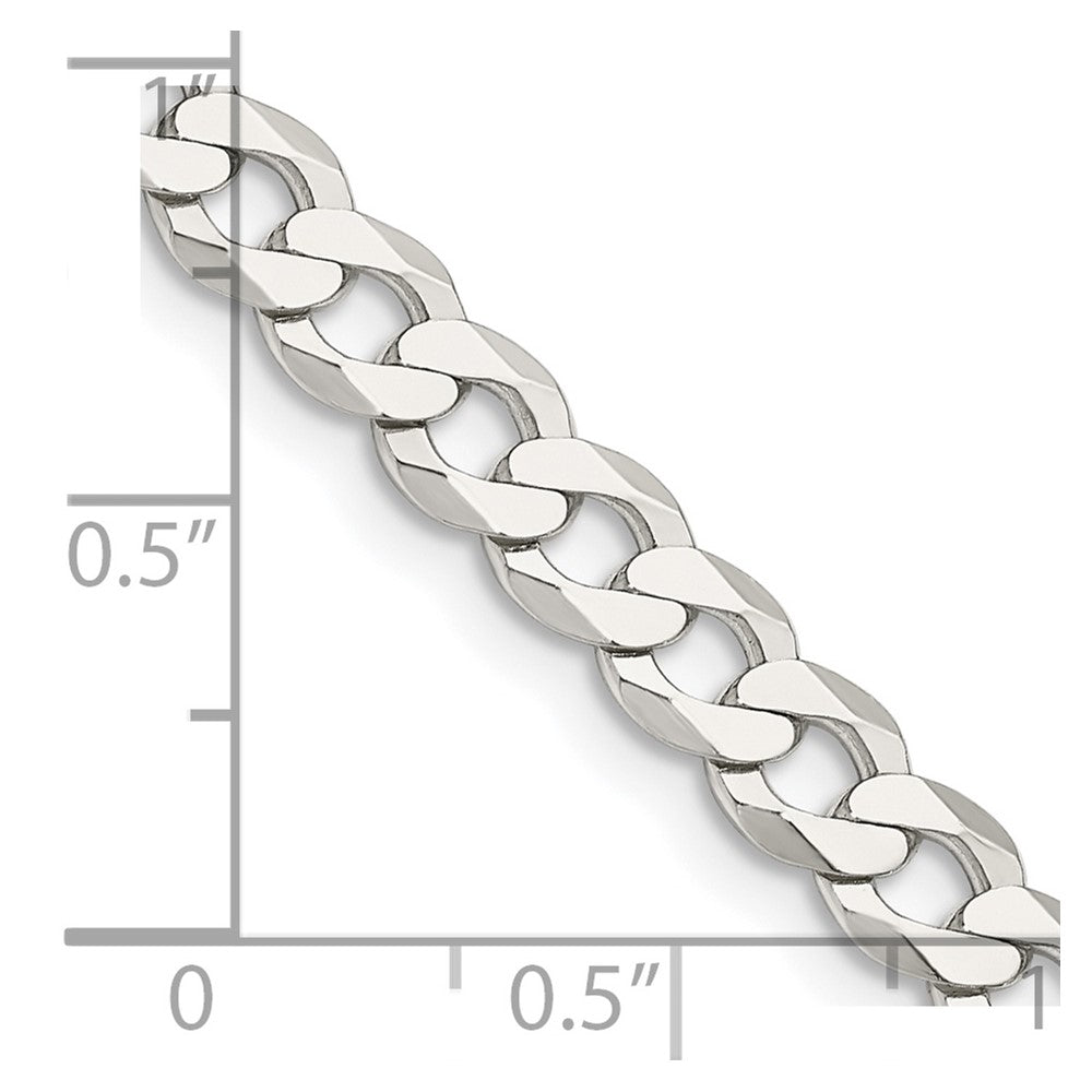 FJC Finejewelers 925 Sterling Silver Flat Curb Chain Bracelet 7 Inches x 5.75 mm