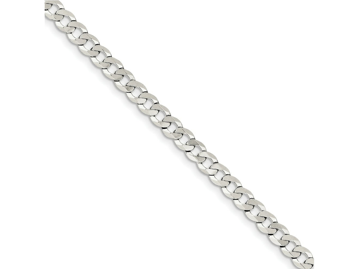FJC Finejewelers 925 Sterling Silver Flat Curb Chain Bracelet 7 Inches x 5.75 mm