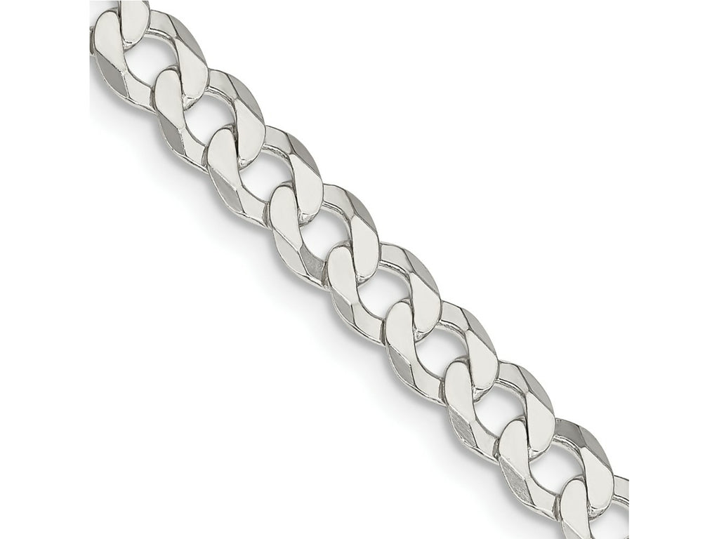 FJC Finejewelers 925 Sterling Silver Flat Curb Chain Bracelet 9 Inches x 5.75 mm