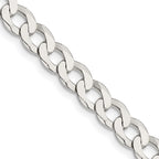 FJC Finejewelers 925 Sterling Silver Flat Curb Chain 18 Inches x 6.8 mm